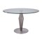 Armen Living Lindsey Contemporary Dining Table in Brushed Stainless Steel Finish and Clear Glass top LCLNDIBS - alternate 1
